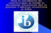 Le développement des programmes de l’IB au Québec