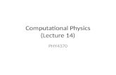 Computational Physics (Lecture 14)