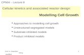 Cellular kinetics and associated reactor design: Modelling Cell Growth
