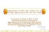 Preparation of PZT thin films for low  voltage application by Sol-Gel method