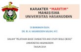 KARAKTER  “MARITIM”  MAHASISWA  UNIVERSITAS  HASANUDDIN