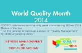 PDOECL celebrates world quality week commencing 10 Nov 2014 Theme of the day