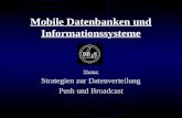 Mobile Datenbanken und Informationssysteme