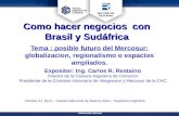 Tema : posible futuro  del  Mercosur : globalizacion ,  regionalismo  o  espacios ampliados .