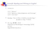 Scientific Reading and Writing in English