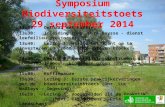 Symposium Biodiversiteitstoets 29 september 2014