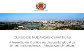 CURSO DE MUDANÇAS CLIMÁTICAS