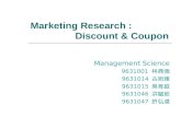 Marketing Research :                 Discount & Coupon