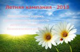 Летняя кампания - 2013