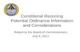 Conditional Rezoning Potential Ordinance Information and Considerations