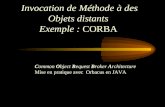 Invocation de Méthode à des Objets distants  Exemple :  CORBA