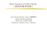 Basic Features of Audio Signals ( 音訊的基本特徵 )