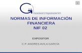 NORMAS DE INFORMACIÓN FINANCIERA NIF 02