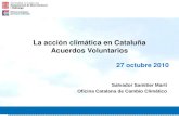 La acción climática en Cataluña Acuerdos Voluntarios