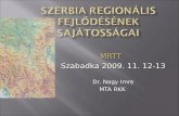 Szerbia Regionális fejlődésének sajátosságai