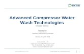 Advanced Compressor Water Wash Technologies 진보된 압축기  수세정  기술