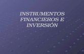 INSTRUMENTOS FINANCIEROS E INVERSIÓN