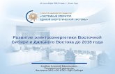 Развитие электроэнергетики Восточной Сибири и Дальнего Востока до 2018 года