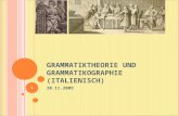 grammatiktheorie  und  Grammatikographie  (Italienisch)