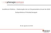 Audiência Pública – Elaboração da Lei Orçamentária Anual de 2015 Subprefeitura Pirituba/Jaraguá