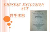 C hinese  Exclusion   act