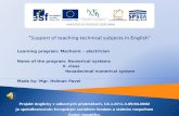 "Support  of teaching technical subjects  in  English “