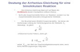 Deutung der Arrhenius-Gleichung für eine bimolekulare Reaktion