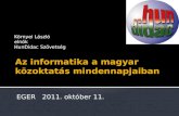 Az informatika a magyar közoktatás mindennapjaiban