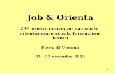 Job  & Orienta 23ª mostra convegno nazionale  orientamento scuola formazione lavoro