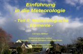 Einführung  in die Meteorologie  - Teil II: Meteorologische Elemente -