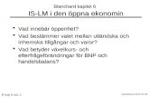 Blanchard kapitel 6 IS-LM i den öppna ekonomin
