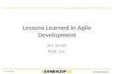 Lessons Learned in Agile Development