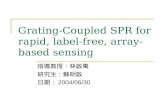 Grating-Coupled SPR for rapid, label-free, array-based sensing