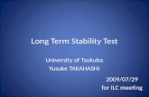 Long Term Stability Test