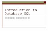 Introduction to  Database SQL