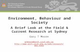 Environment, Behaviour and Society A Brief Look at the Field & Current Research at Sydney