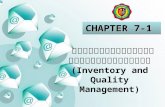 สินค้าคงคลังและการจัดการคุณภาพ (Inventory and Quality Management)