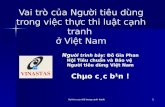 Vai trò của Người tiêu dùng trong việc thực thi luật cạnh tranh  ở Việt Nam