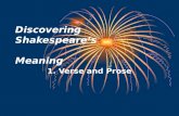 Discovering Shakespeare’s                                Meaning