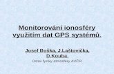 Monitorování ionosféry využitím dat GPS systémů .