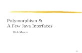 Polymorphism & A Few Java Interfaces