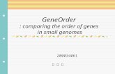 GeneOrder : comparing the order of genes  in small genomes