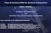 Thèse de Doctorat d’Etat Es–Sciences–Economiques