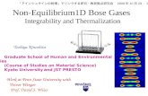 Non-Equilibrium1D Bose Gases  Integrability and Thermalization