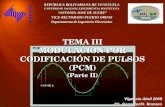 TEMA III MODULACION  POR CODIFICACIÓN DE PULSOS ( PCM ) (Parte II)