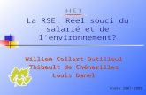 La RSE, Réel souci du salarié et de l’environnement?