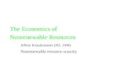 The Economics of  Nonrenewable Resources