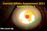 Current Affairs Assessment 2011 Training for Sec 3