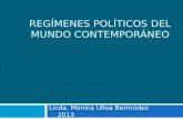 REGÍMENES POLÍTICOS DEL MUNDO CONTEMPORÁNEO
