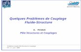 Quelques Problèmes de Couplage  Fluide-Structure Pôle Structures et Couplages